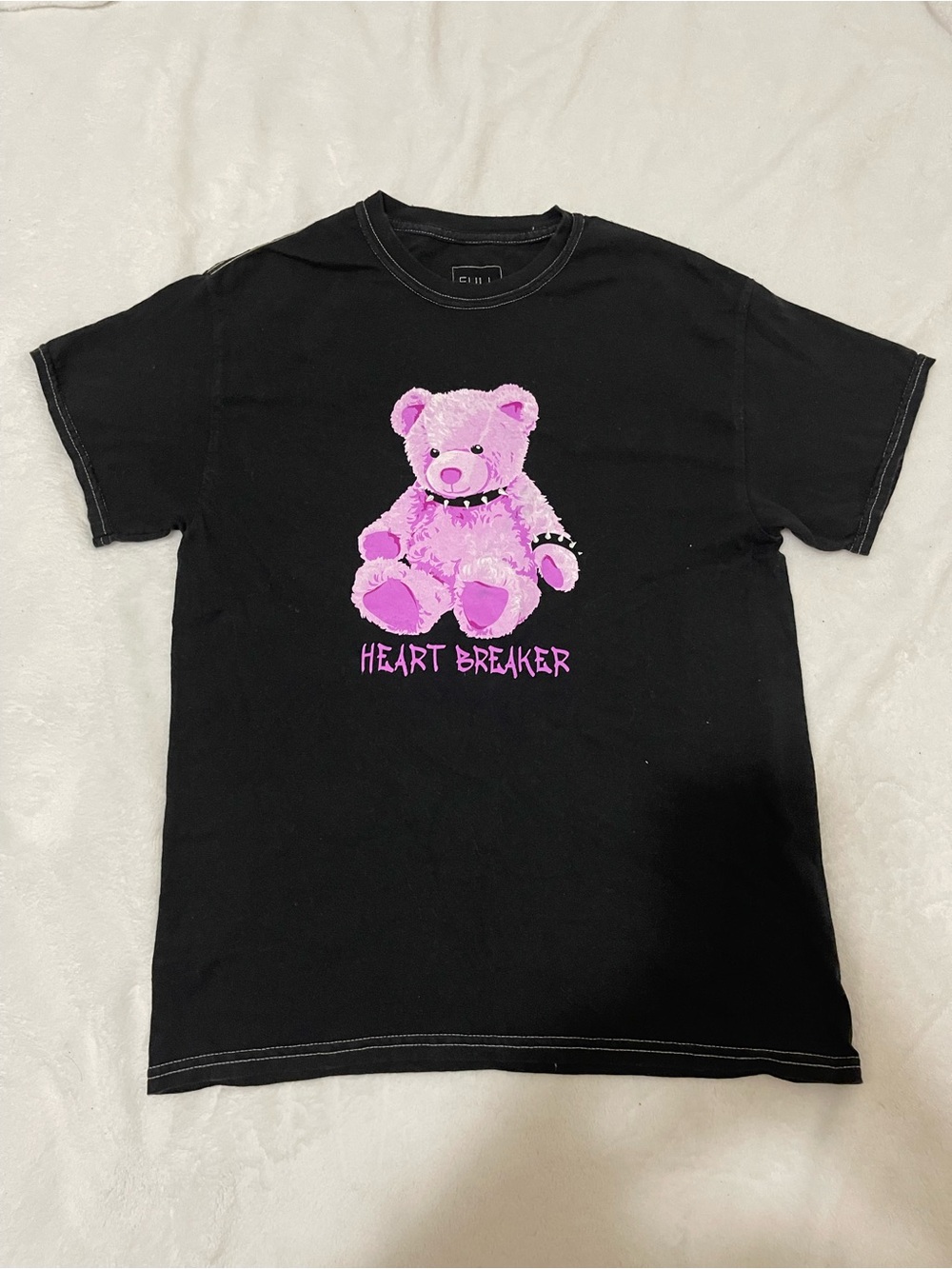 Full Tilt Pink Teddy Bear Graphic Cotton Tee Size Small